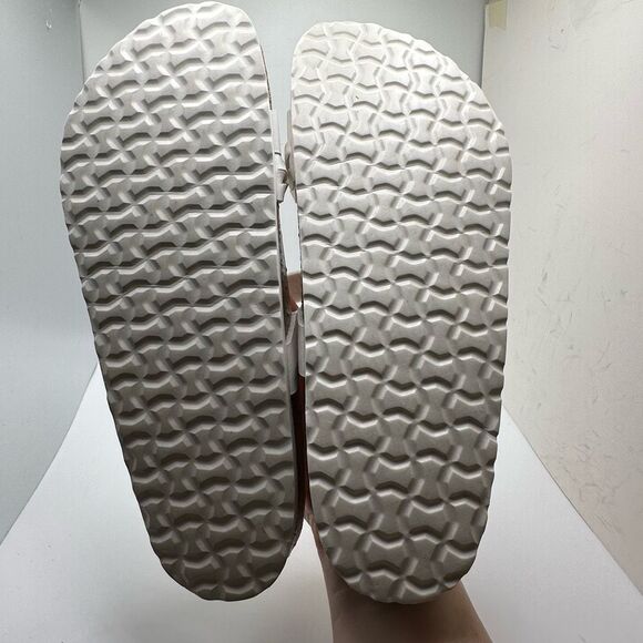 CUSHIONAIRE Women's Cork footbed Sandal with +Comfort 9.5 WIDE WHITE - Picture 5 of 7